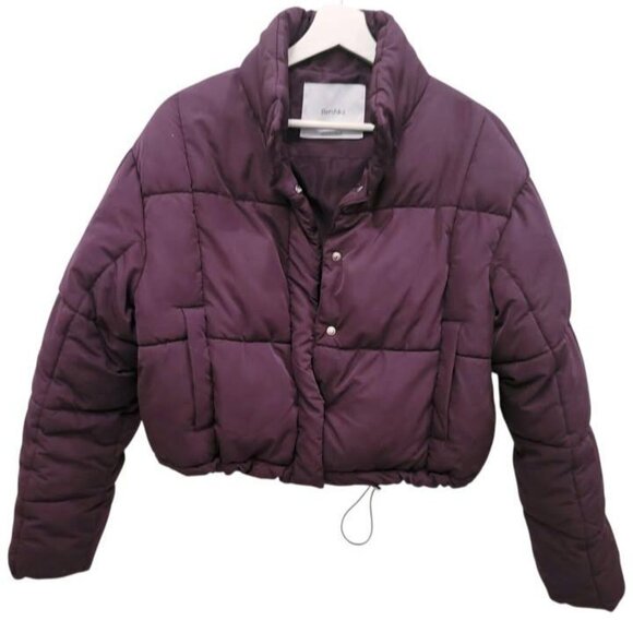 Bershka Plum Pupple Cropped Puffer Jacket - Picture 4 of 4
